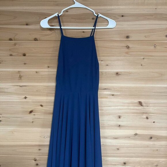 Navy Blue Lulus Maxi Dress - Picture 1 of 8